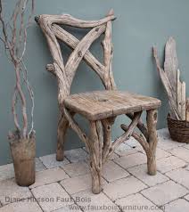 Concrete Faux Bois Chair In 2020 Chair Rustic Log Furniture Weird Furniture