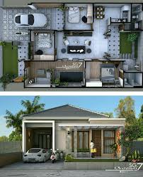 Rumah Tipe 110 220 Ukuran Tanah Rumah Modern Desain Rumah Arsitektur Rumah