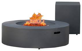 Add this fire pit to your outdoor area with your favorite furniture and start enjoying the company of friends and family surrounding dancing flames! Gdf Studio Hearth Circular 50k Btu Outdoor Gas Fire Pit Table With Tank Holder Contemporary Fire Pits By Gdfstudio 299407 Houzz