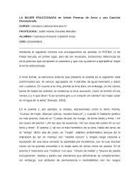 Pablo neruda publico ''veinte poemas de amor y una canción desesperada'' en 1944 mientras se encontraba viviendo en. La Mujer En 20 Poemas De Amor Y Una Cancion Desesperada Docsity