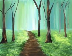Forest Painting Acrylic