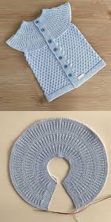 Yuvarlak Robali Gofret Orgu Modeli Bebek Yelegi Orgu Tricot Facile Baby Knitting Patterns