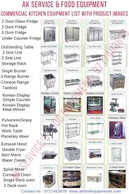 Commercial Kitchen Equipment List For Hotel And Restaurant Kitchenconfidential S Restaurant Kitchen Equipment Kitchen Equipment Commercial Kitchen Equipment