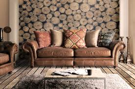 Lexington 4 Seat Sofa Blend Of Fabric Leather With Unique Scatter Cushions Annie Mo S Soft Leather Sofa Cushions On Sofa Couch Fabric Which colours go with a brown leather sofa?