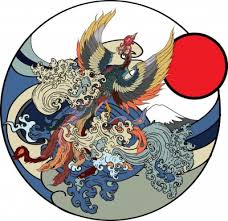A comprehensive guide to japanese tattoos: Japanese Peacock Tattoo Asian Phoenix Fire Bird Tattoo Design Colorful Wandposter Poster Fliegen Flucht Feuer Myloview De
