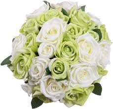 Sweet root village created this classic white bouquet with a mix of fringed tulips, garden roses for a garden wedding, what's more fitting than a bouquet that looks as if it's just been picked from the. Amazon Com Artiflr 2 Pack Artificial Flowers Rose Bouquet Fake Flowers Silk Plastic Artificial Roses 18 Heads Bridal Wedding Bouquet For Home Garden Party Wedding Decoration Green Home Kitchen