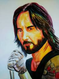 Just finished Cyberpunk 2077 and had to paint Johnny Silverhand : r/gaming