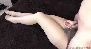 Step sis Barely Legal Hand Job - Cum on legs inside Goddess stockings