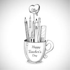 Esas grandes personas que dedican mucho tiempo para que nosotros podamos aprender muchas cosas buenas de la vida y que nos feliz día del maestro y que dios los premie por su incansable labor humanitaria hacia el prójimo, comparte estas imágenes o simplemente. Celebremos El Feliz Dia Del Maestro Taza Y Dibujo A Lapiz 1254727 Vector En Vecteezy