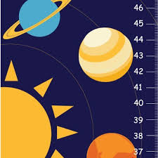 Amazon Com Canvas Growth Chart Solar System Space Bedroom