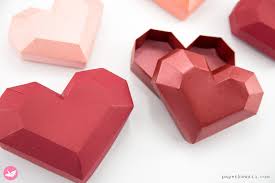 Paper Heart Box Tutorial Paper Kawaii Paper Heart Heart Gift Box Heart Box Template