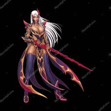 Ejderha Savaşçısı Anime Çizgi Film Tarzı Siyah Arka Plan Üzerinde Stok  İllüstrasyon: ©NextMars 205156216