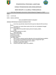 Soal bahasa lampung kelas 5 sd semester 1. Soal Bhs Lampung