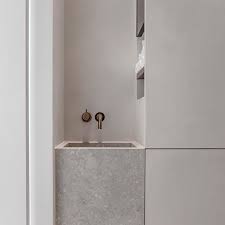 Minimal To The Max A Cozy Washbasin And Storage Nook In An Antwerp Penthouse By Hans Verstuyft Explore The Full Badezimmerideen Badezimmer Naturliches Wohnen