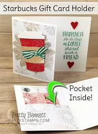 Another great idea for college students or teens. Starbucks Gift Card Holder Idea For Christmas Patty Stamps