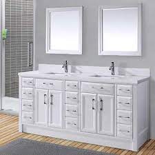 Boasting superior designs and unparalleled style, these double sink bathroom vanity top leave no stoned unturned to enhance the appearance of your entire home. Calais 75 White Double Sink Vanity By Studio Bathe Costco
