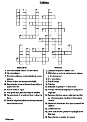 Blog dédié à l'actualité des mots fléchés : Grille De Mots Croises A Imprimer Ce2 Cm1 Theme La Meteo Mots Croises A Imprimer Mots Croises Mots Fleches A Imprimer