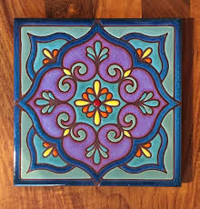 6x6 Jade Green Talavera Inspired Hand Glazed Decorative Ceramic Tile Decorative Ceramic Tile Talavera Tiles Tile Art