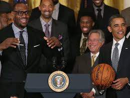 Barack hussein obama ii (born august 4, 1961) served as the 44th president of the united states of america … Lebron James Reacts To Barack Obama S Viral 3 Pointer Insider
