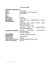Model cv care crește șansele de angajare la viitorul job. Model De Curriculum Vitae European