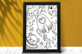 Download Space Ship Coloring Book For Kdp Graphic By Stanosh Creative Fabrica