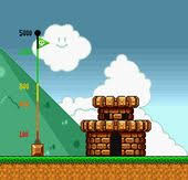 Snes Super Mario All Stars Super Mario World Emu A Guide To The Points You Get For Jumping On The Flagpole In Super Mario Bros Mario Bros Mario Art Super Mario Bros
