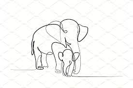 Elephant With Baby Elephant Tattoos Tiny Elephant Tattoo Elephant Drawing