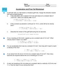 Take a quiz to test knowledge of electrical circuits using schematic symbols. Acceleration And Free Fall Worksheet