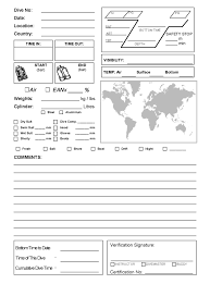 Diving Log Template Diving Scuba Diving Free Diving