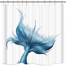 Maybe you would like to learn more about one of these? Nymphia Beautiful Mermaid Tail Decor Shower Curtain Set Turquoise Fish Tail Waterproof Fabric Liner For The Bathroom With Hooks