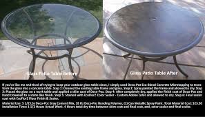 Transforming A Glass Table Top Into A Decorative Stained Concrete Surface Glass Top Table Glass Table Glass Table Redo