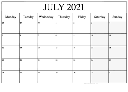 Download our free printable monthly calendar templates for july 2021 in word, excel and pdf formats. July 2021 Calendar Printable For Schedule Management Blank Formats In 2021 Calendar Printables Calendar Word Blank Calendar