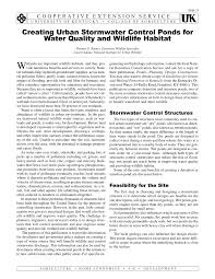 They help to prevent localized flooding and, if designed to do so, provide some water quality benefits and reduce streambank erosion downstream. Pdf Creating Urban Stormwater Control Ponds For Water Quality And Wildlife Habitat