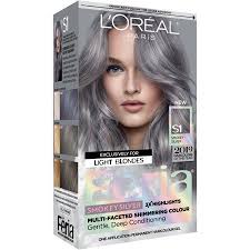 L Oreal Paris Feria Multi Faceted Shimmering Permanent Hair Color S1 Smokey Silver 1 Kit Walmart Com Silver Hair Dye Hair Color Chart Permanent Hair Color