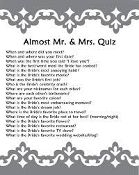 Mr Mrs Quiz Bridal Shower Games Hen Night Ideas Hen Party