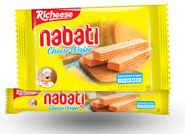 Wafer renyah dengan krim vanilla asli yang lembut dan mengandung vitamin a, b1, b2, b6 & b12. Wafer Nabati Snack