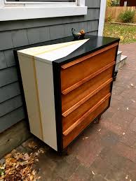 In the summer 1948, a major strike was declared among many furniture factories : I Refinished This Victoriaville Viscol Mid Century Dresser Using A Design I Saw Originally Done By J Furniture Restoration Paint Furniture Repurposed Furniture