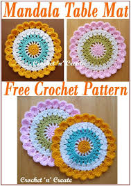 Mandala Table Mat In 2020 Crochet Placemat Patterns Crochet Patterns Placemats Patterns