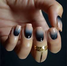 Black And Blue Ombre Nails Pin On Fashion