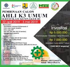 Check spelling or type a new query. Pelatihan Dan Sertifikasi Ahli Madya K3 Konstruksi Sriwijaya Universal
