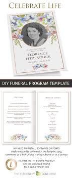 Planning a celebration of life, how to ideas for turning a funeral into a unique life celebration. Personalised Memorial Program With Rainbow Colored Flowers Etsy Memorial Program Memorial Service Program Program Template