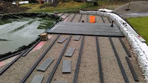 Projekt Poolterrasse Bau Der Unterkonstruktion Und Verlegen Der Bpc Dielen Mit Dem Bau Der Freistehenden Unterkonstruk Pool Terrasse Unterkonstruktion Pool