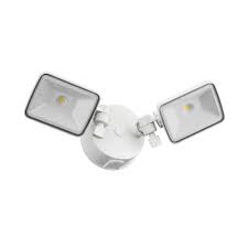 Lithonia Lighting 2 Head White Outdoor Led Square Flood Light Olf 2sh 40k 120 Wh M4 The Home Depot Lithonia Lighting Lithonia Security Lights