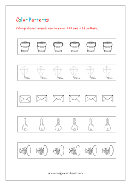 Preschool and kindergarten patterns printable worksheets for teachers and homeschool parents. Pattern Worksheets For Kindergarten Color Patterns Growing Patterns Decreasing Patterns Repeating Patterns Worksheets Ab Aab Abc Patterns Free Printables Preschool Kindergarten Megaworkbook