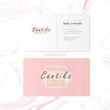 Desain Kartu Nama Cantik Background Pink Kartu Nama Kartu Desain