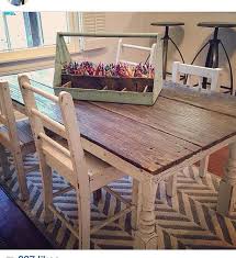 Children 39 S Farmhouse Table Rustic Reclaimed Style Play Table For Kids Diy Kids Table Fixer Upper Home