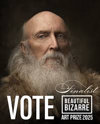 I'm deeply honored that my artwork The Duke has been selected as a featured  entry in the Beautiful Bizarre Art Prize 2025, an esteemed international  award celebrating contemporary artists across Painting, Drawing,