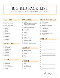 packing hacks 2 printable checklists house mix