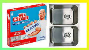 A magic eraser can feel soft when it's wet, but according to apartment therapy, it has the abrasiveness of 3000 grit sandpaper. How To Use A Magic Eraser To Clean A Sink Youtube