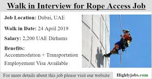 Walk In Interview For Rope Access Job Dubai Interview Job